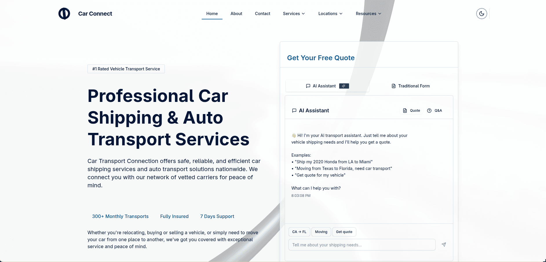 Car Transport Connection